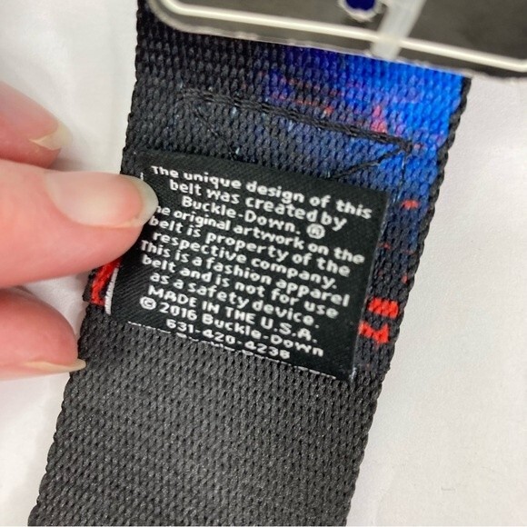 Buckle-Down Seatbelt Belt Batman Red Blue Black Skyline Adjustable Superhero - Picture 4 of 9